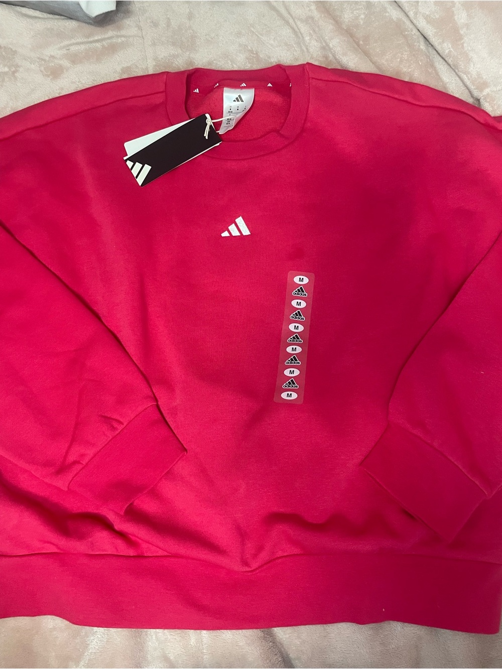 adidas Women’s Crewneck Sweatshirt - Hot Pink